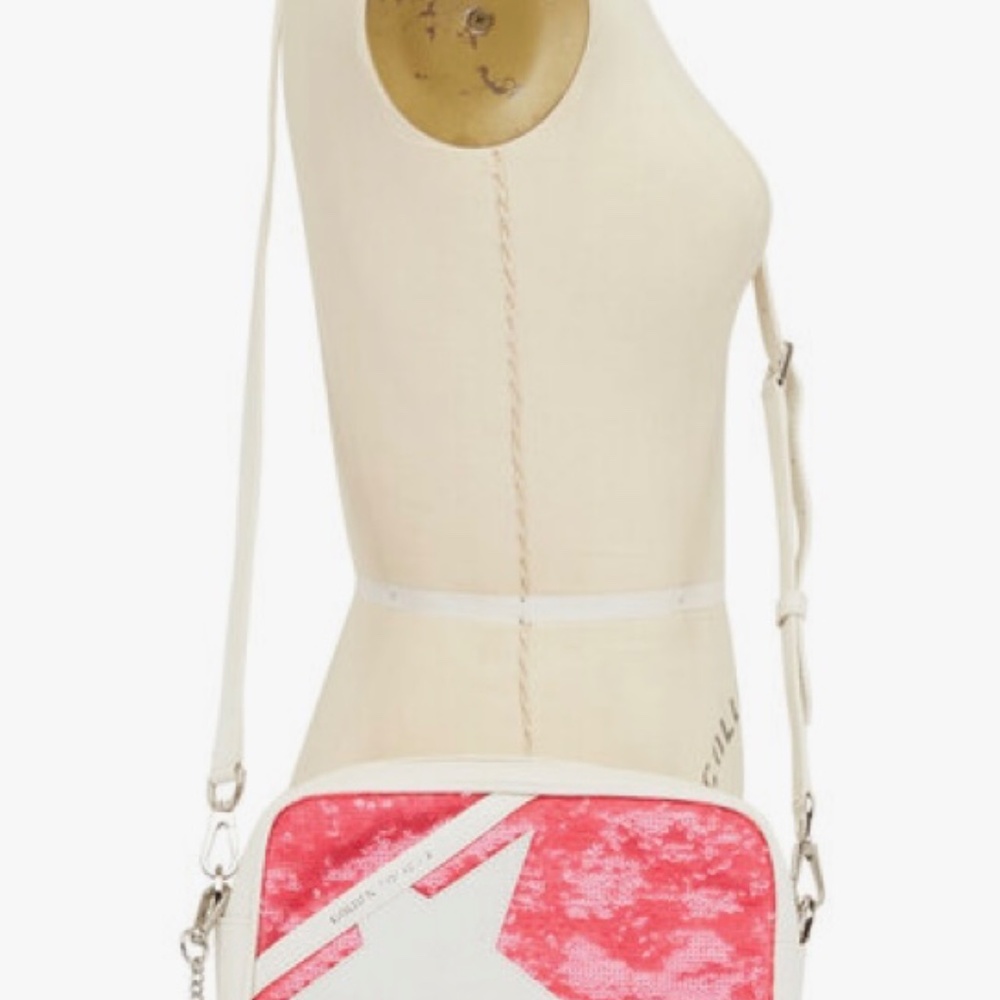 Golden Goose - Crossbody White Leather and Sequin Star Bag - Picture 2 of 4